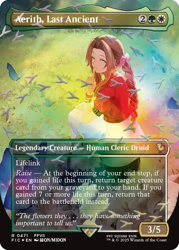 Aerith, Last Ancient (Borderless) (Chocobo Track Foil) (471) (FIC)