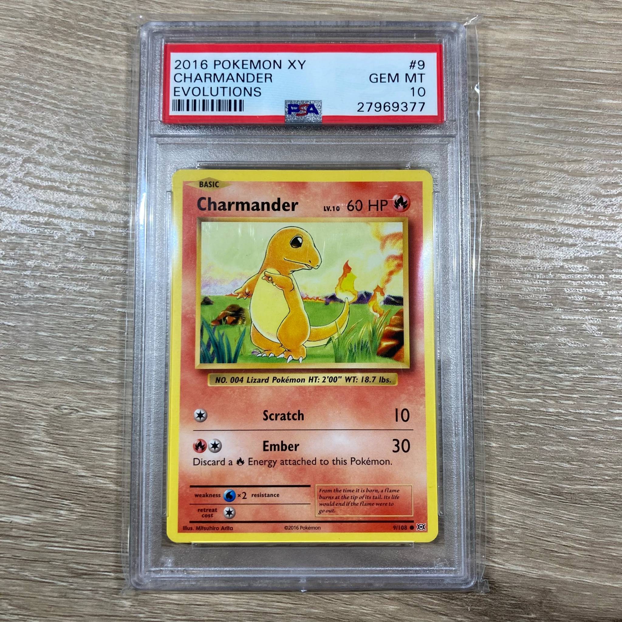 Charmander (9/108) [XY: Evolutions] PSA 10 (27969377) Graded Card