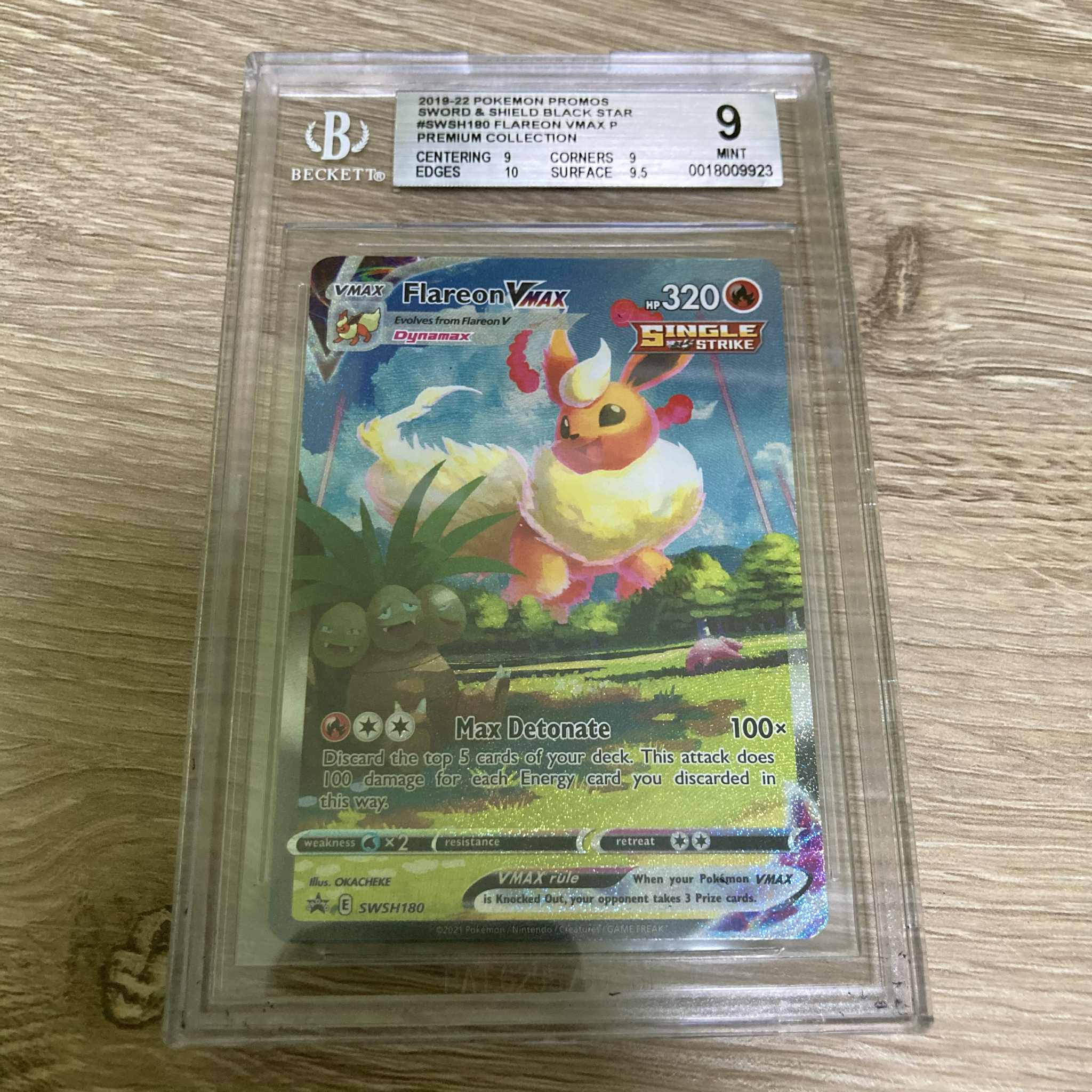Flareon VMAX (SWSH180) [Sword & Shield: Black Star Promos] BGS 9 (0018009923) Graded Card