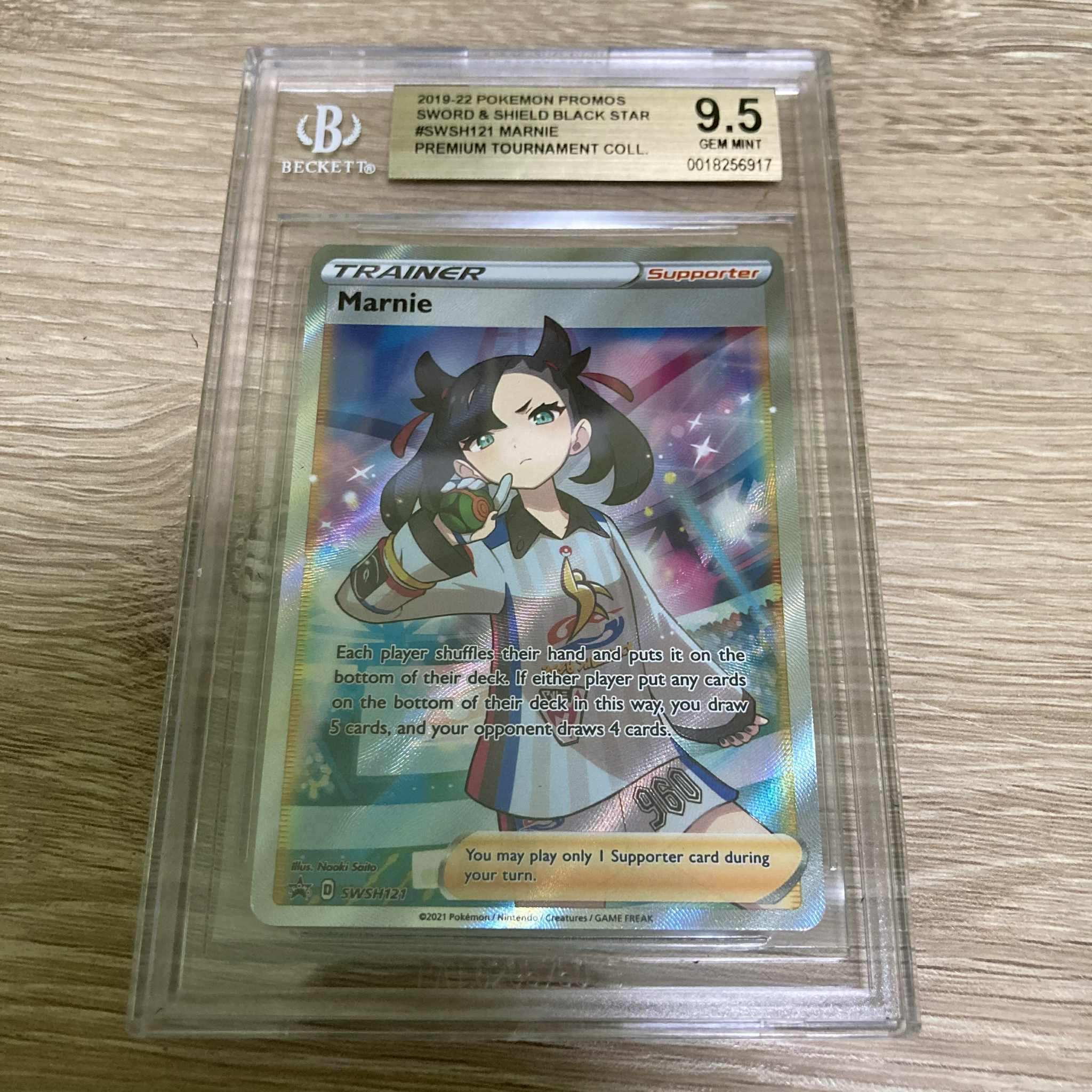 Marnie (SWSH121) [Sword & Shield: Black Star Promos] BGS 9.5 (00182256917) Graded Card