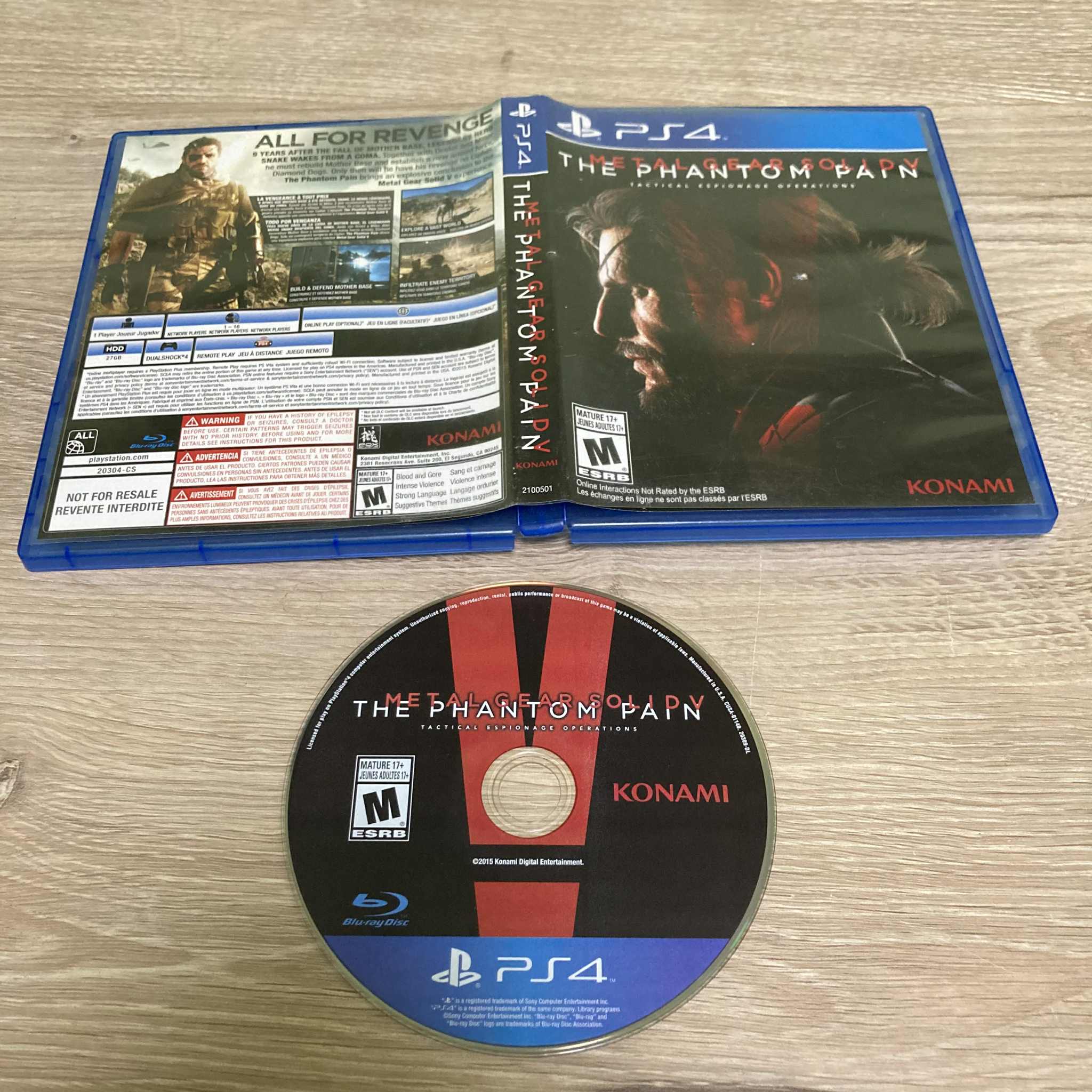 Metal Gear Solid V: The Phantom Pain Playstation 4