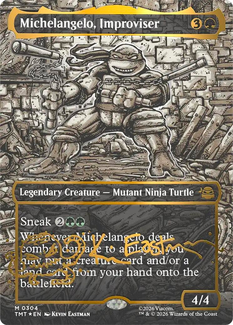 Michelangelo, Improviser (Borderless) (Gold-Stamped Signature) (304) (TMT)