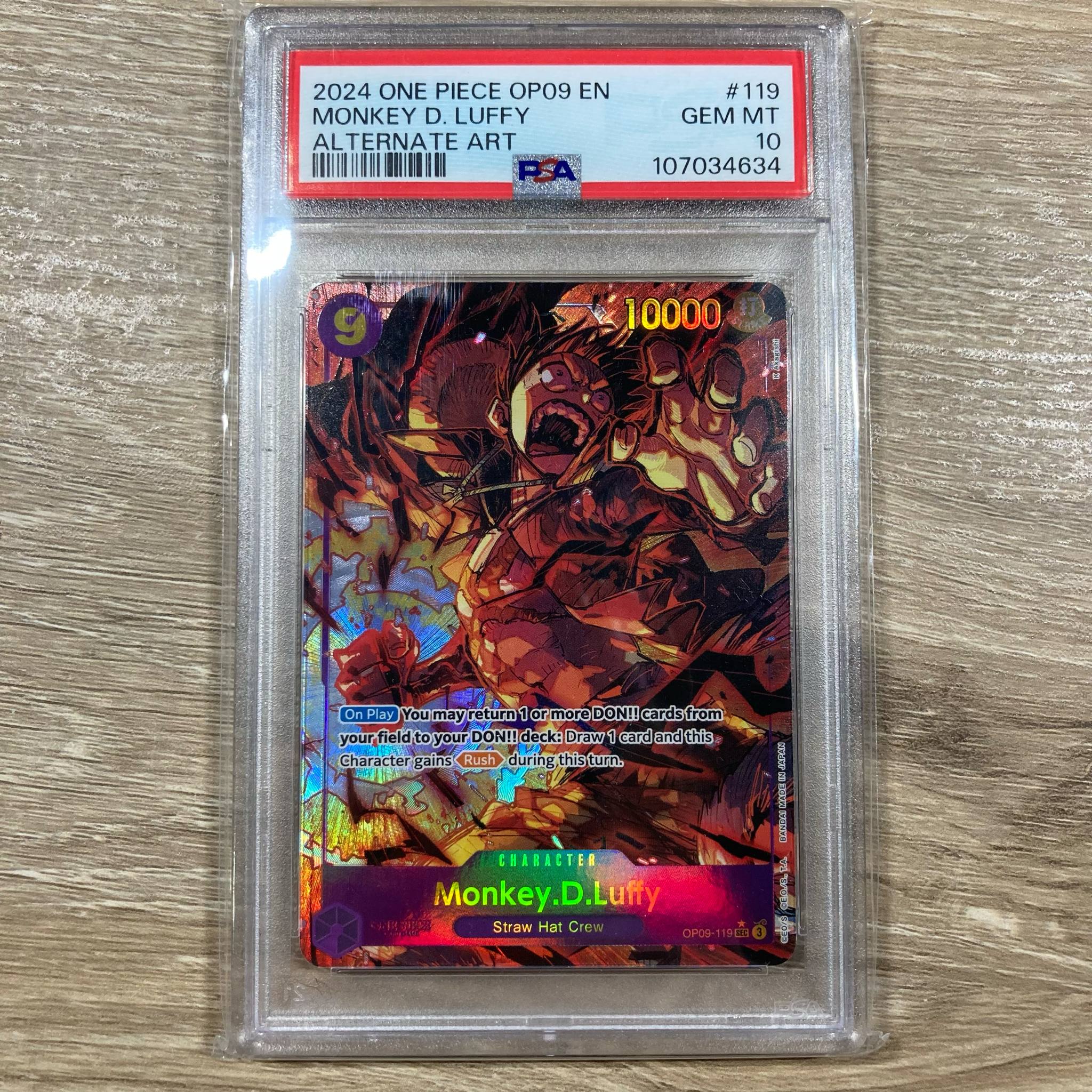 Monkey.D.Luffy (Alternate Art) [Emperors in the New World] PSA 10 (107034634) Graded Card