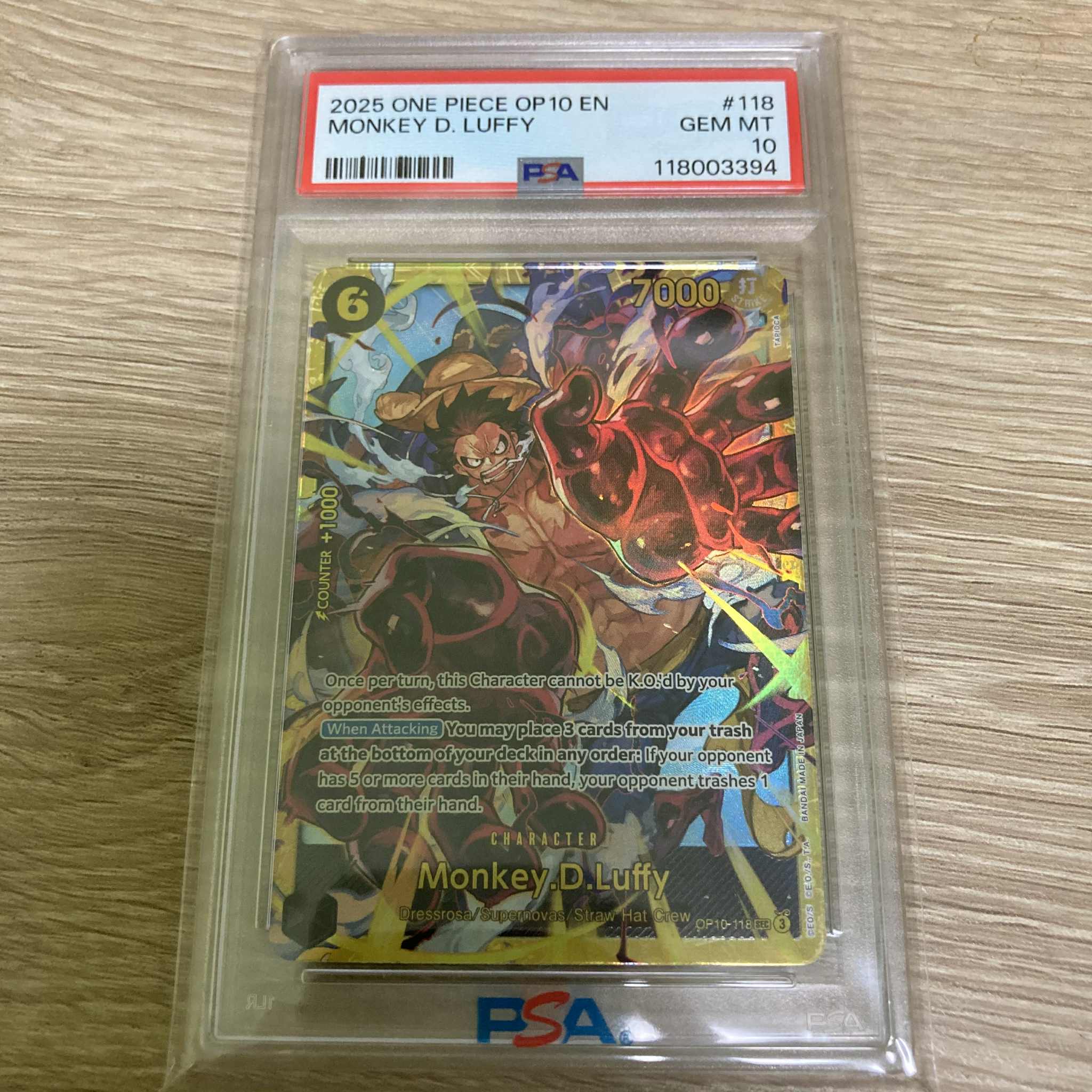 Monkey.D.Luffy [Royal Blood] PSA 10 (118003394) Graded Card