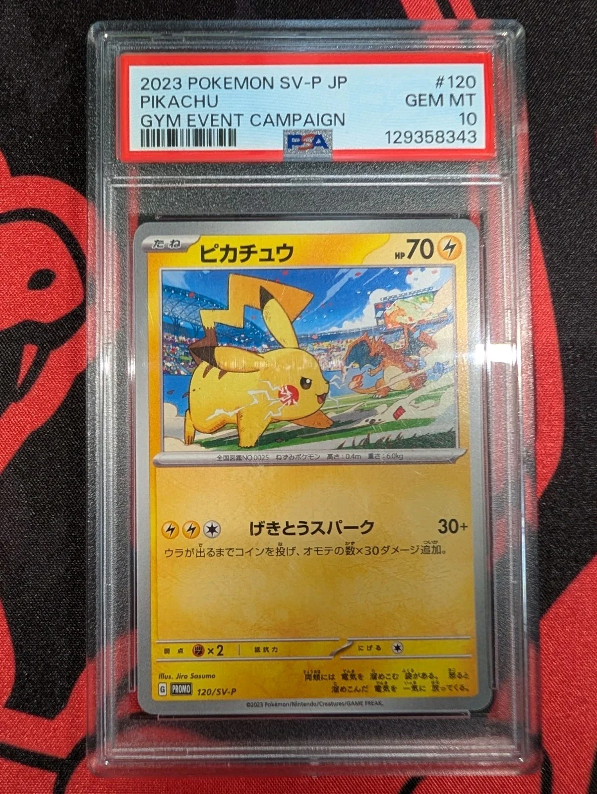 Pikachu - 120/SV-P JP - Gym Event Campaign - PSA 10 GEM MT