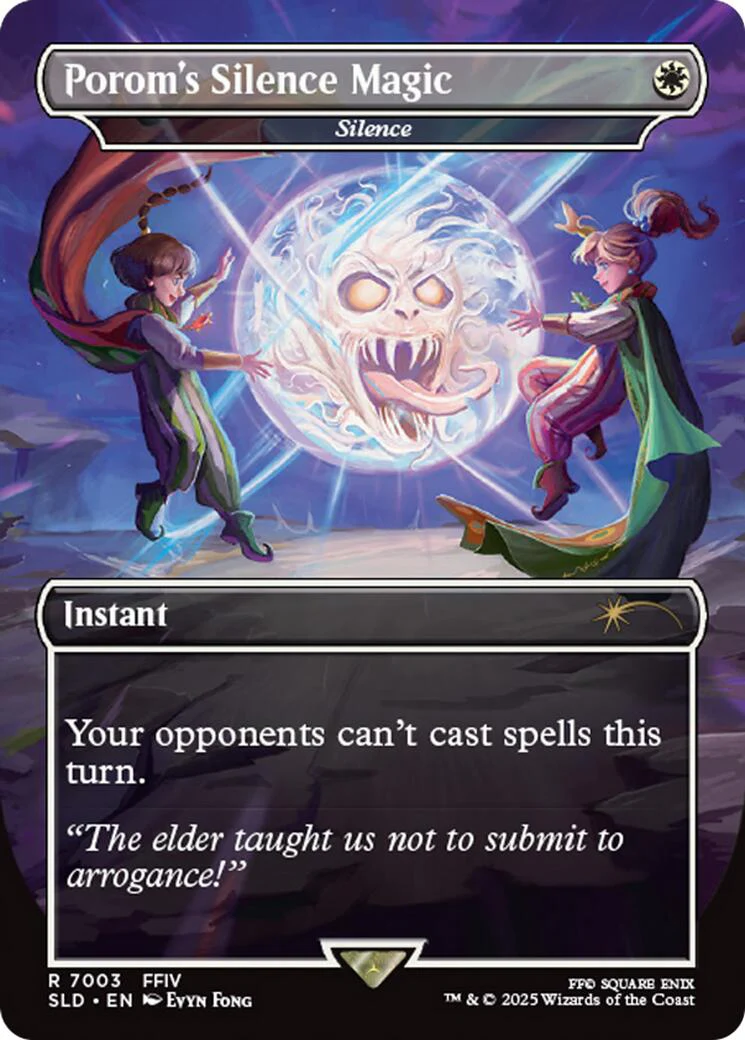 Porom's Silence Magic - Silence (Rainbow Foil) [Secret Lair Drop Series]