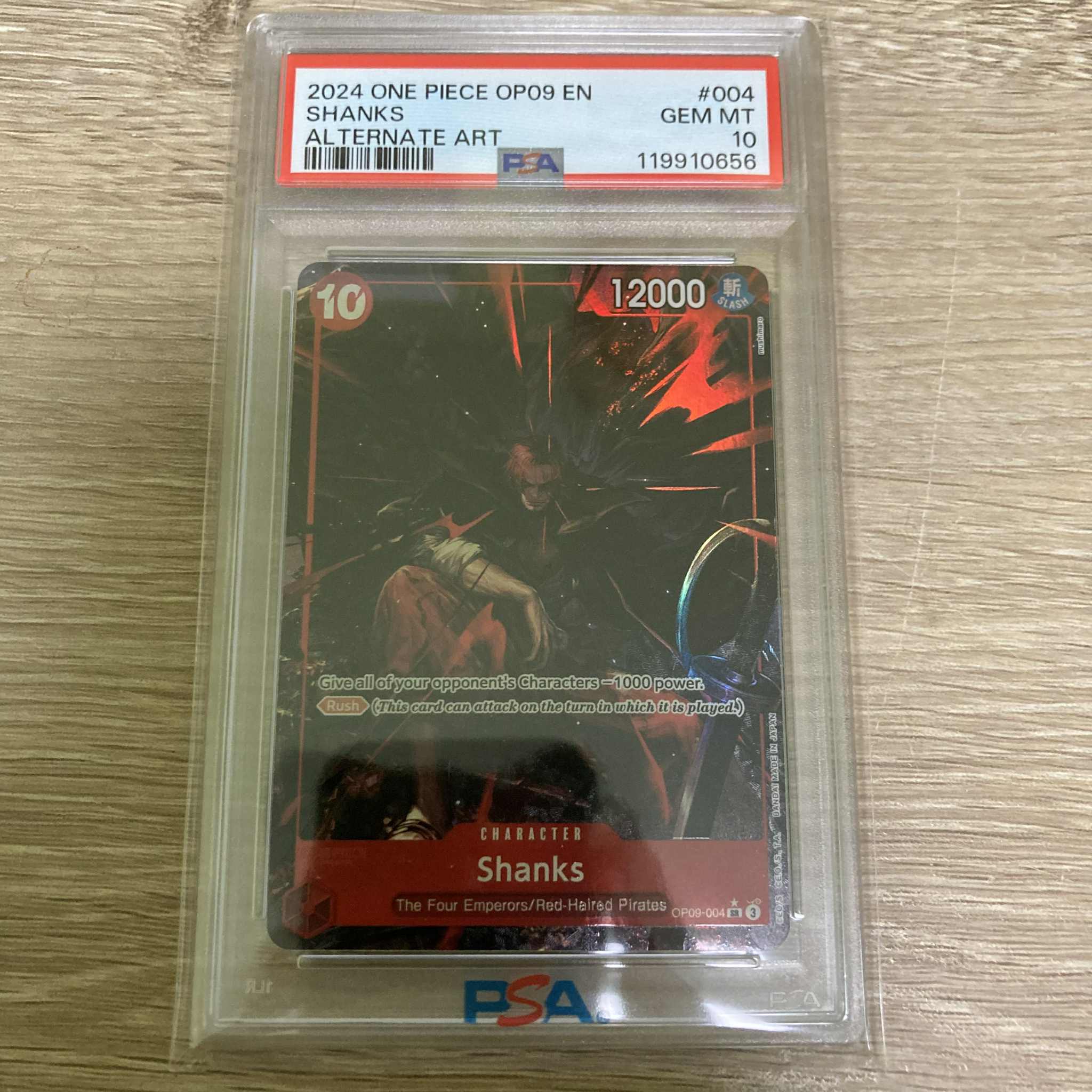 Shanks (Alternate Art) [Emperors in the New World] PSA 10 (119910656) Graded Card