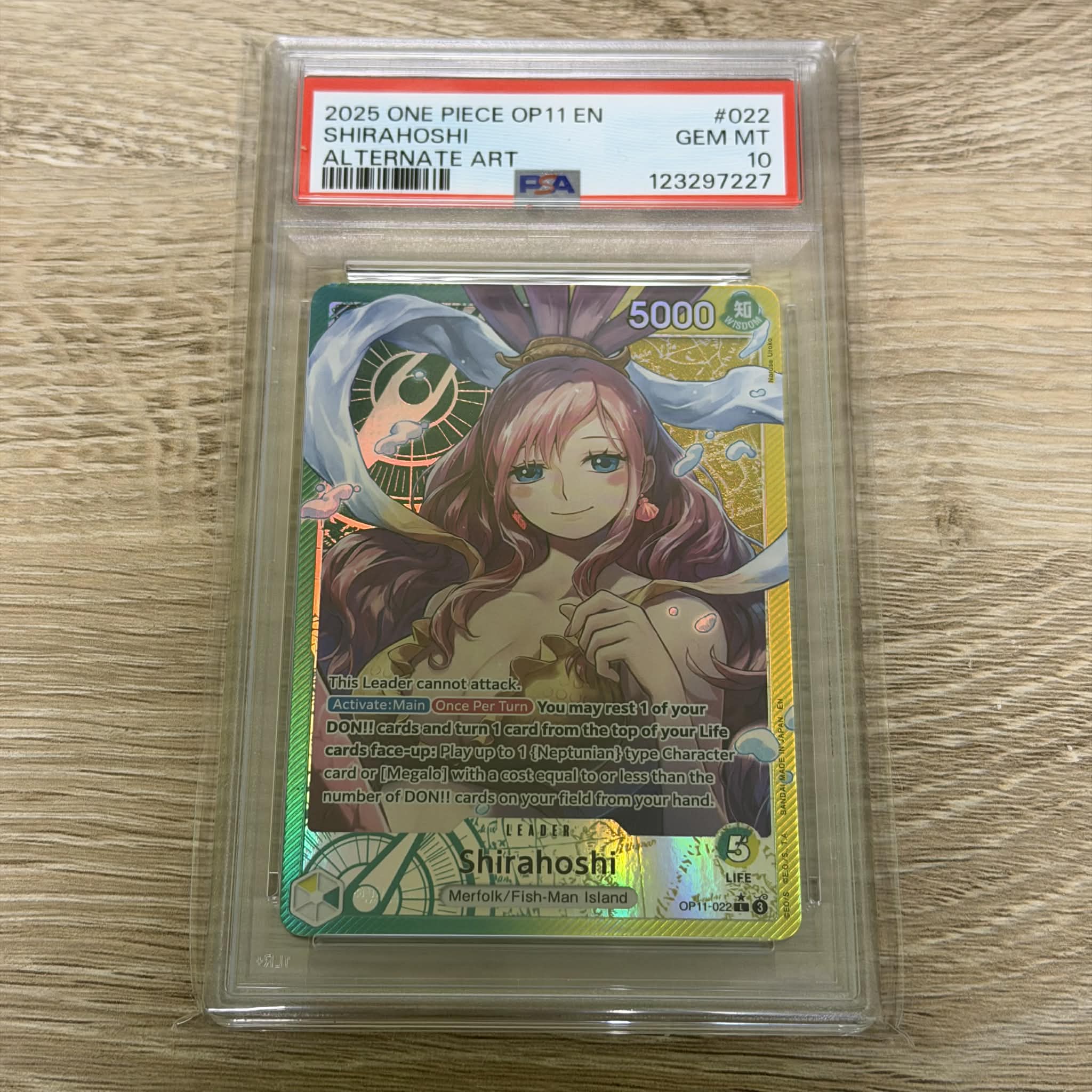 Shirahoshi (Alternate Art) [A Fist of Divine Speed] PSA 10 (123297227) Graded Card