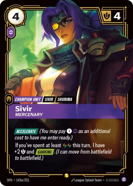 Sivir - Mercenary (Alternate Art) (143a/221)