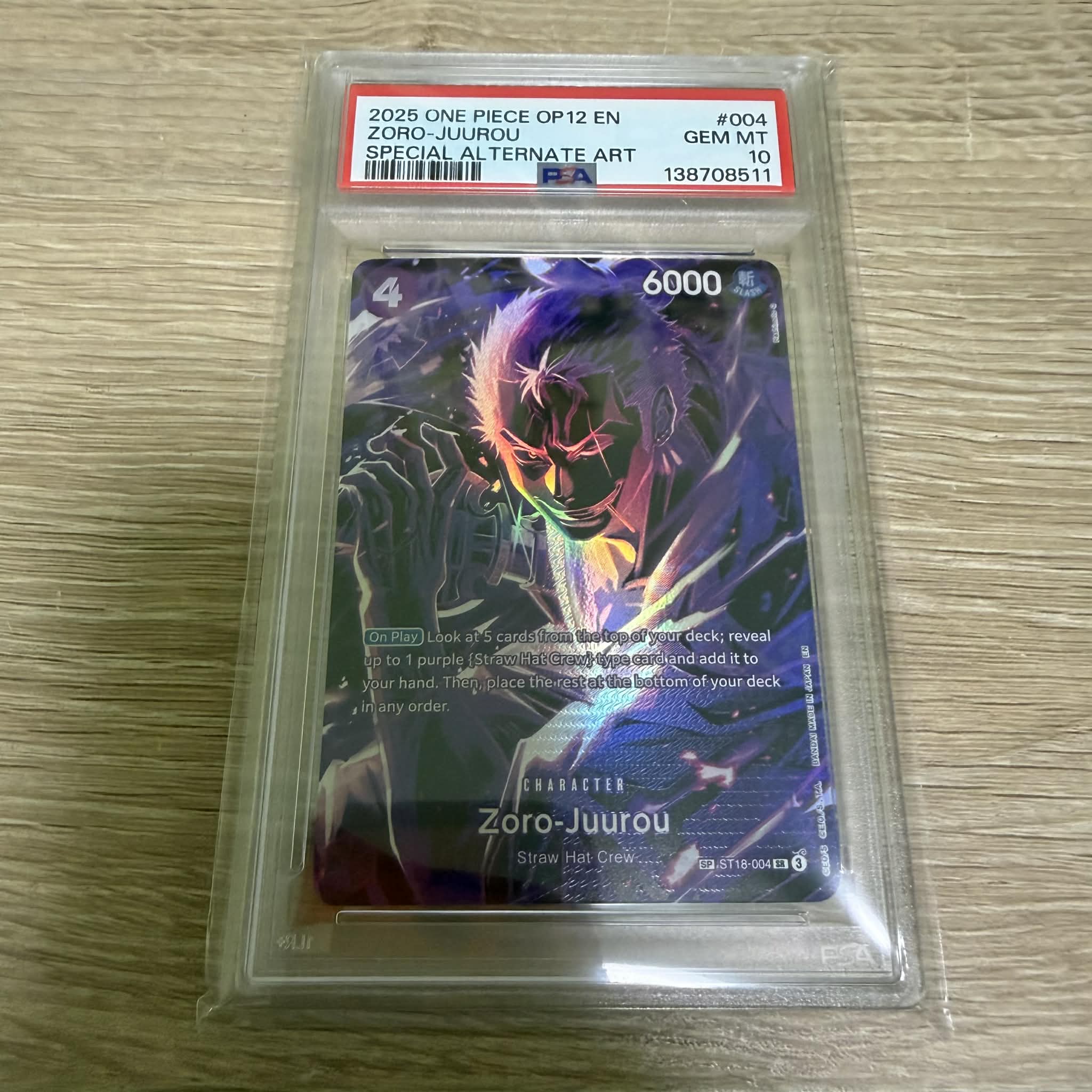 Zoro-Juurou (SP) [Legacy of the Master] PSA 10 (138708511) Graded Card